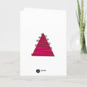 Weihnachtsbaum in Pink und Grün Karte (Rückseite)