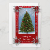 Weihnachtsbaum in Rahmen dekoriert Feiertagskarte (Vorne/Hinten)