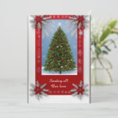 Weihnachtsbaum in Rahmen dekoriert Feiertagskarte (Stehend Vorderseite)