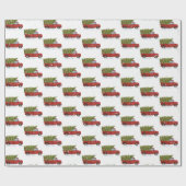 Weihnachtsbaum in Red Truck Geschenkpapier (Flach)