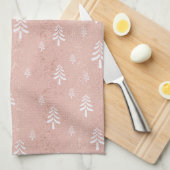 Weihnachtsbaum in Rosa Geschirrtuch (Viertel Falte)