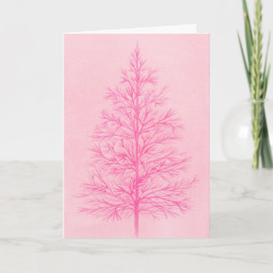 "Weihnachtsbaum in Rosa." Grußkarte Karte