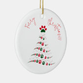 Weihnachtsbaum in Rot und Grün | Weihnachten Keramik Ornament (Rechts)