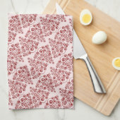 Weihnachtsbaum in Roter Curleque Geschirrtuch (Viertel Falte)