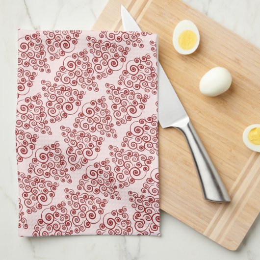 Weihnachtsbaum in Roter Curleque Geschirrtuch (Viertel Falte)