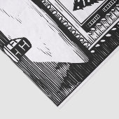 Weihnachtsbaum in Schwarz und Weiß Seidenpapier (Ausschnitt)