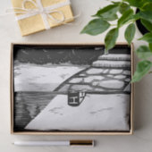 Weihnachtsbaum in Schwarz und Weiß Seidenpapier (Geschenk)