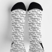 Weihnachtsbaum in Schwarz und Weiß Socken (Oben)