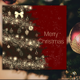 Weihnachtsbaum in Sepia und Rot