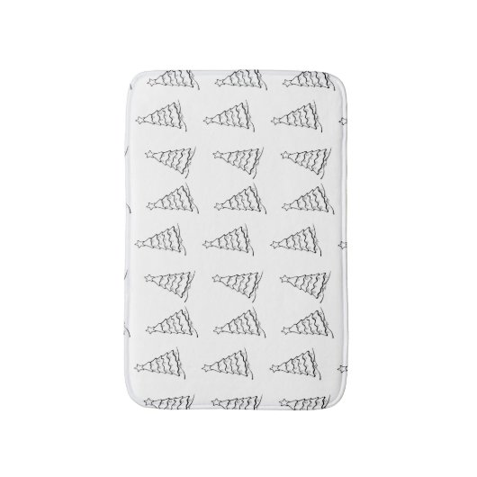 Weihnachtsbaum in Weiß Badematte (Vorderseite Vertikal)