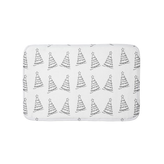 Weihnachtsbaum in Weiß Badematte (Vorderseite)