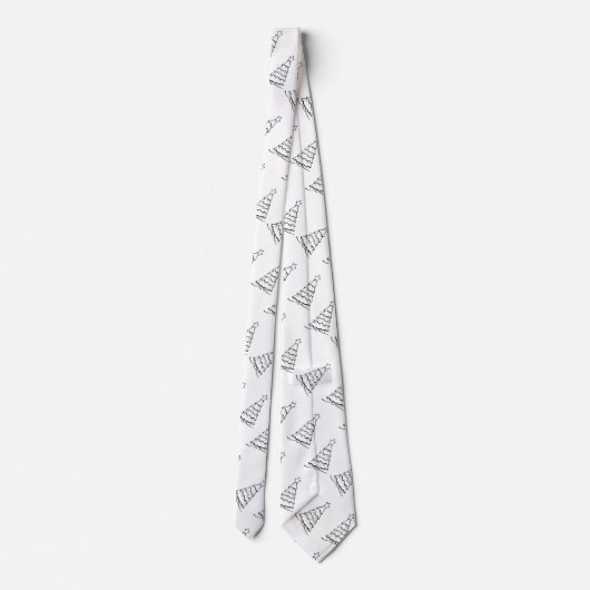 Weihnachtsbaum in Weiß Krawatte (Rückseite)