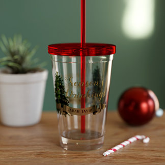 Weihnachtsbaum Individuelle Name Acylic Tumbler Acryltrinkbecher