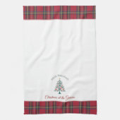 Weihnachtsbaum Individuelle Name Feliz Navidad Wei Geschirrtuch (Vertikal)