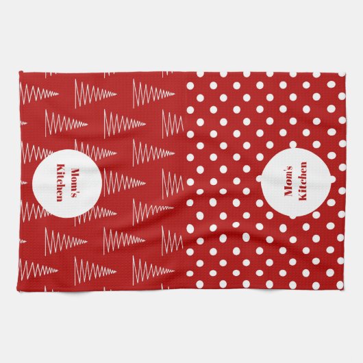 Weihnachtsbaum-Individuelle Name Geschirrtuch (Horizontal)