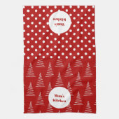 Weihnachtsbaum-Individuelle Name Geschirrtuch (Vertikal)