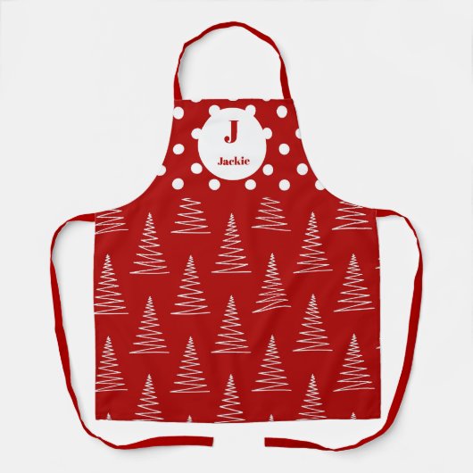 Weihnachtsbaum-Individuelle Name Schürze (Vorderseite)