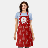 Weihnachtsbaum-Individuelle Name Schürze (Getragen)