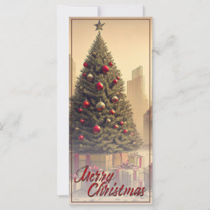 Weihnachtsbaum inmitten von Ruinen Frohe Weihnacht