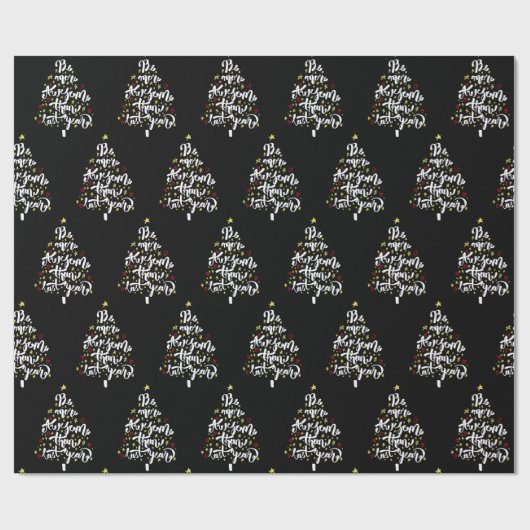 Weihnachtsbaum Inspiration Zitat Geschenkpapier (Flach)