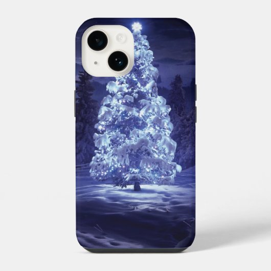 Weihnachtsbaum iPhone Hülle (Rückseite)