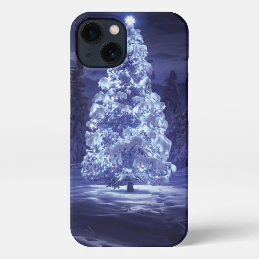 Weihnachtsbaum iPhone Hülle (Rückseite)