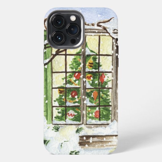 Weihnachtsbaum iPhone Hülle (Rückseite)