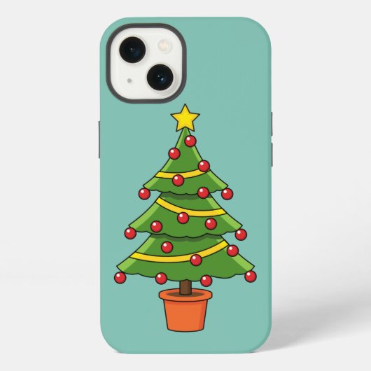 Weihnachtsbaum iPhone Hülle (Rückseite)