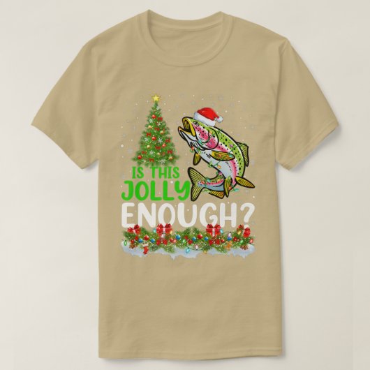 Weihnachtsbaum ist dieser Jolly genug Regenbogenfo T-Shirt (Design vorne)