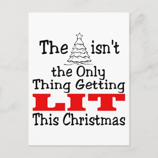 Weihnachtsbaum ist nicht nur Lit Feiertagspostkarte (Vorderseite)
