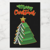 Weihnachtsbaum IV Lebensmitteletikett (Einzelnes Label)