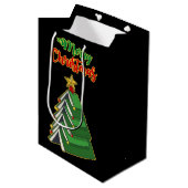Weihnachtsbaum IV Mittlere Geschenktüte (Vorderseite Schrägansicht)