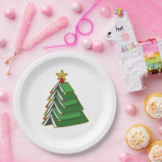 Weihnachtsbaum IV Pappteller (Party)