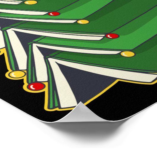 Weihnachtsbaum IV Poster (Ecke)