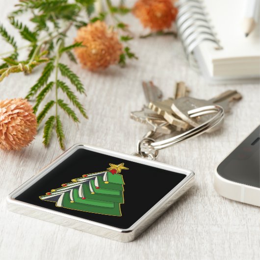 Weihnachtsbaum IV Schlüsselanhänger (Seite)