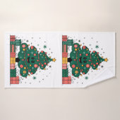Weihnachtsbaum Jahresgrüße Badehandtuch (Badehandtuch)