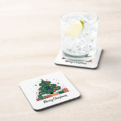 Weihnachtsbaum Jahresgrüße Getränkeuntersetzer (Rechte Seite)