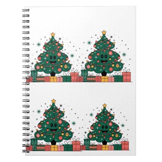 Weihnachtsbaum Jahresgrüße Notizblock (Vorderseite)