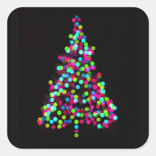 Weihnachtsbaum Jewels Quadratischer Aufkleber