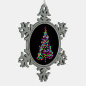 Weihnachtsbaum Jewels Schneeflocken Zinn-Ornament (Links)