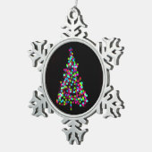 Weihnachtsbaum Jewels Schneeflocken Zinn-Ornament (Rechts)