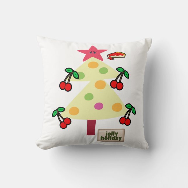 Weihnachtsbaum, Jolly Holiday Kissen (Vorderseite)