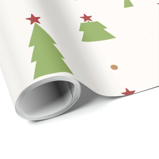 Weihnachtsbaum Joyful Weihnachtsgeschenk Geschenkpapier (Rolleneckpunkt)