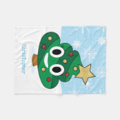 Weihnachtsbaum Kacke Emoji Fleece Blanket (Vorderseite (Horizontal))