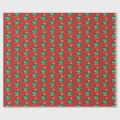 Weihnachtsbaum Kacke Emoji Wrapping Paper Geschenkpapier (Flach)