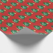 Weihnachtsbaum Kacke Emoji Wrapping Paper Geschenkpapier (Ecke)