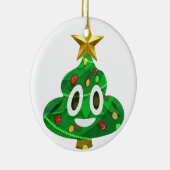 Weihnachtsbaum kacken Emoji Keramikornament (Rechts)