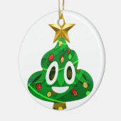 Weihnachtsbaum kacken Emoji Keramikornament (Links)
