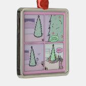 Weihnachtsbaum-Kacken Silbernes Ornament (Rechts)