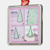 Weihnachtsbaum-Kacken Silbernes Ornament (Links)